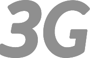 Icône grise avec l'inscription 3G.