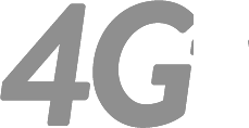 Icône grise avec l'inscription 4G.